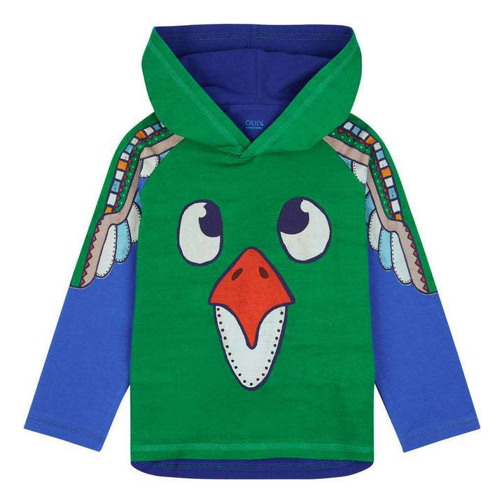 Oilily Green Totem Bird Thoms T-shirt-T-Shirt-Oilily-kids atelier