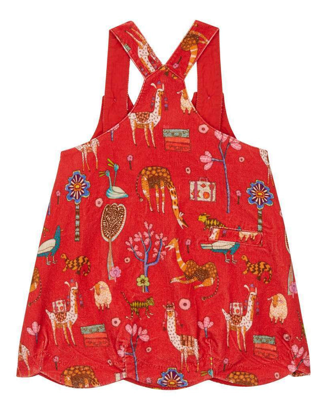OILILY-Daimaa dress 24 aop Atlas mountain elements red-YF18GDR001-24-Default-Oilily-kids atelier