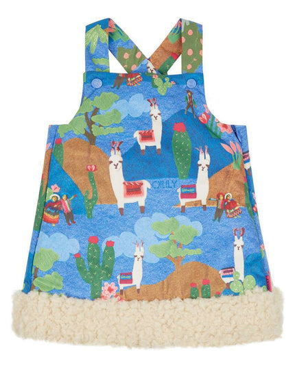 OILILY-Dalai pinafore 53 lama landscape blue-YF18GDR003-53-Default-Oilily-kids atelier