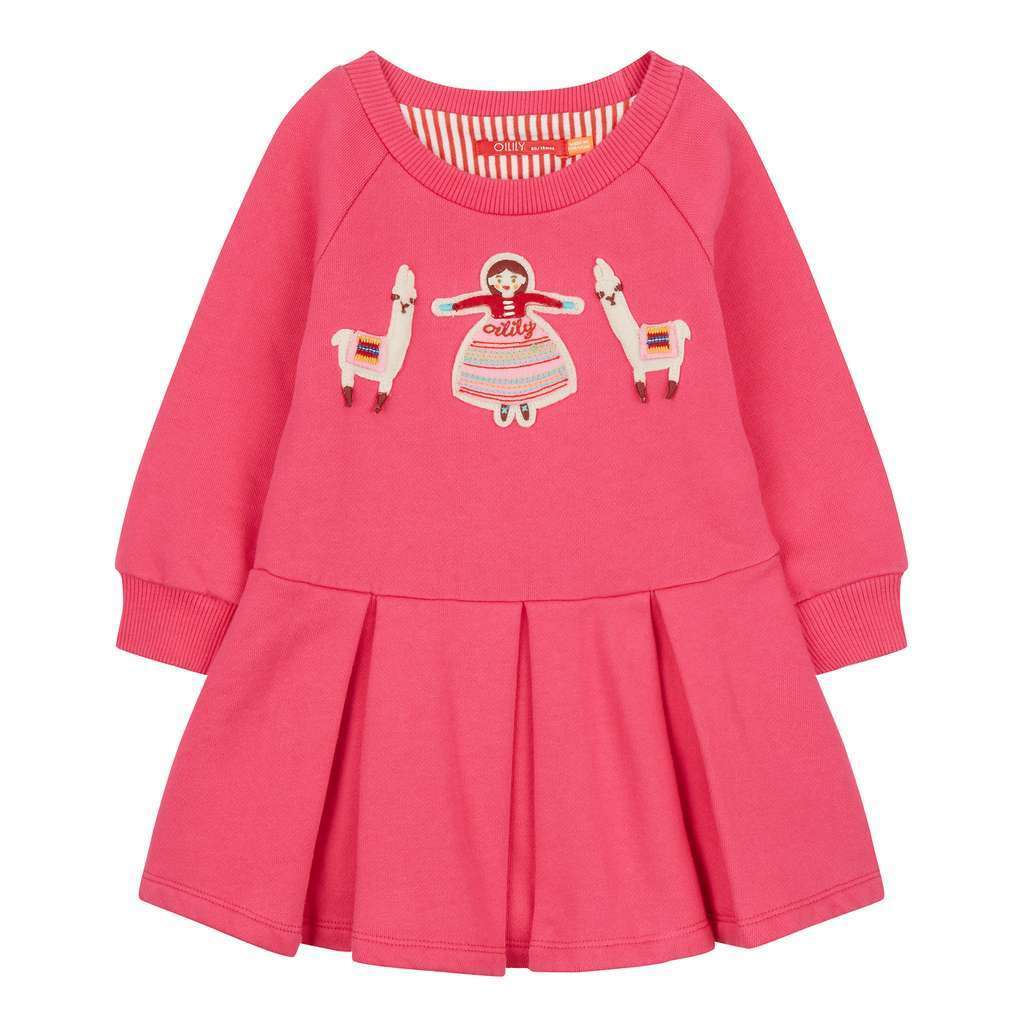 Oilily Pink Hermosa Sweater Dress-Dresses-Oilily-kids atelier