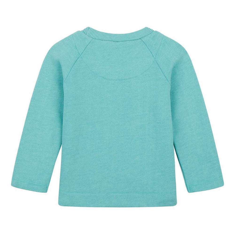 Oilily Hisabelle Melee Green With Lama Sweater-Default-Oilily-kids atelier