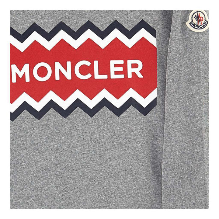 moncler-Gray Chevron Logo T-Shirt-d2-954-8023350-83092-987