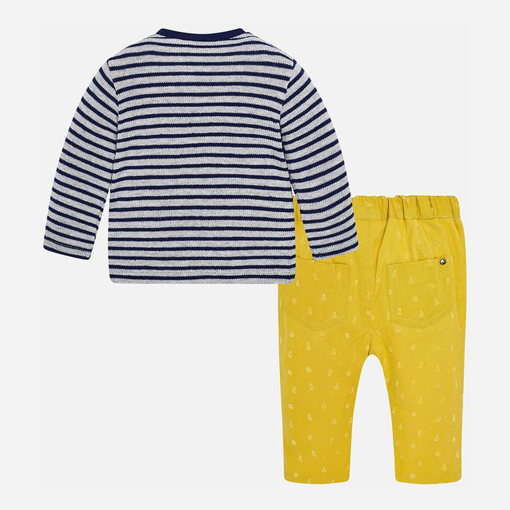 Mayoral Mustard Striped T-Shirt And Pants-Default-Mayoral-kids atelier