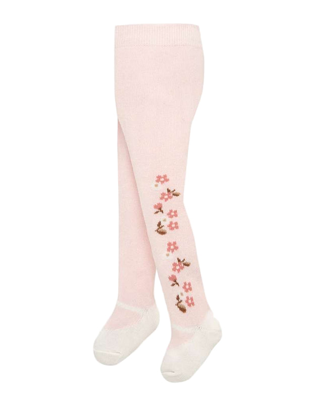 Mayoral Pink Rose Jacquard Tights-Accessories-Mayoral-kids atelier