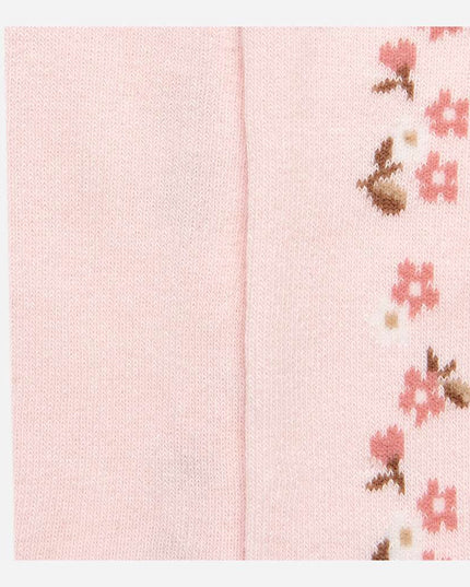 Mayoral Pink Rose Jacquard Tights-Accessories-Mayoral-kids atelier