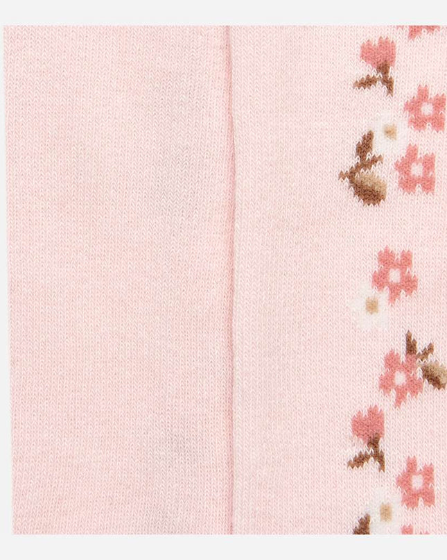 Mayoral Pink Rose Jacquard Tights-Accessories-Mayoral-kids atelier