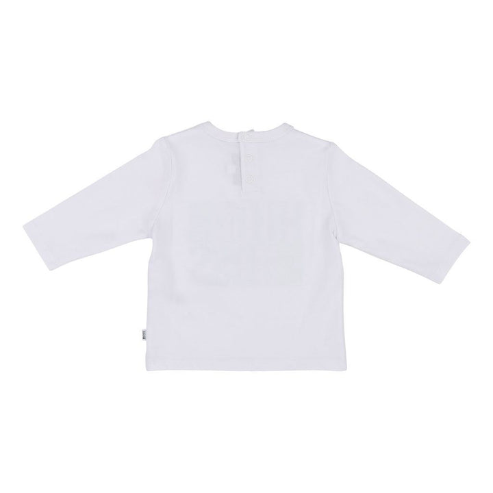 BOSS WHITE LIME GREEN LOGO LONG SLEEVE T-SHIRT-T-Shirt-BOSS-kids atelier
