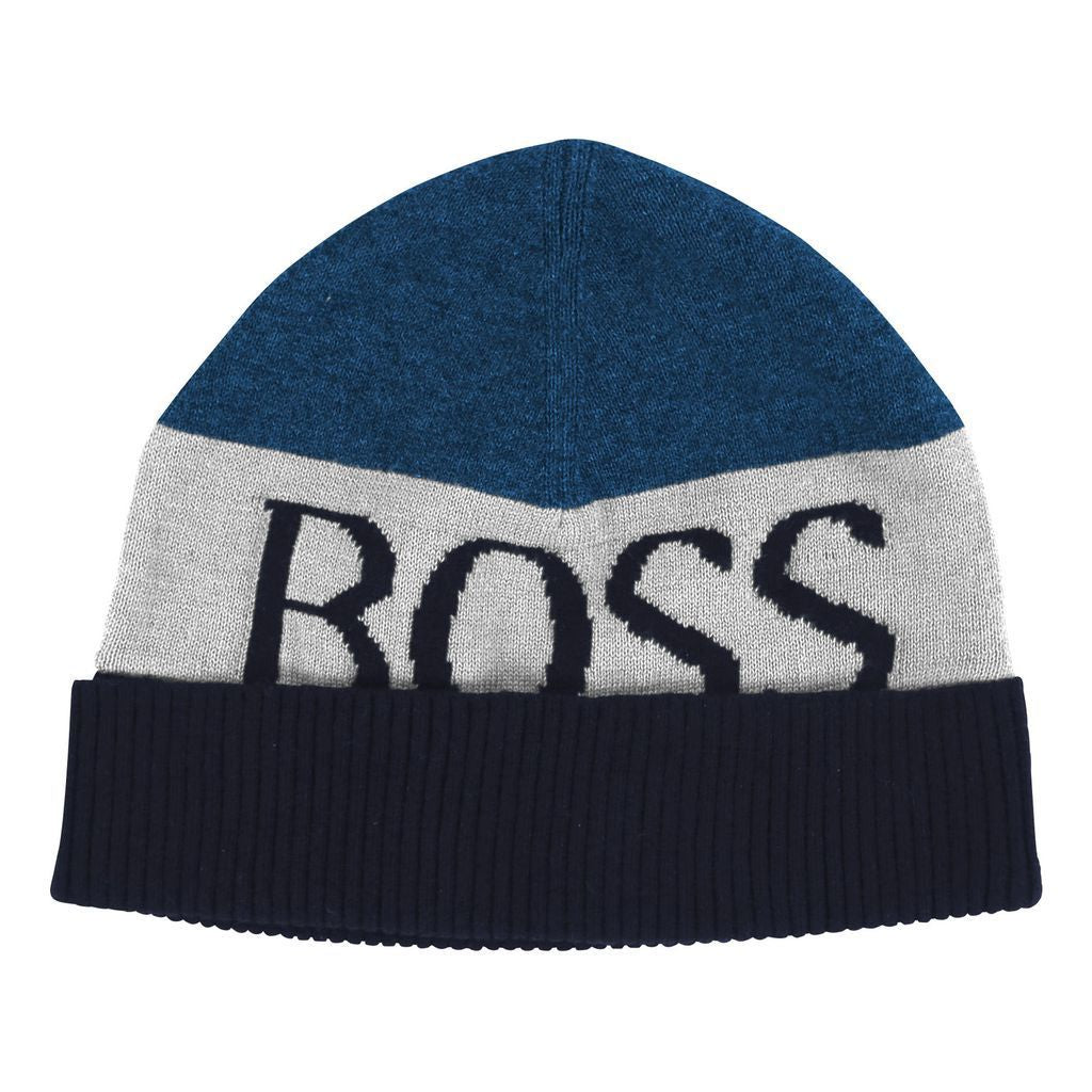 Boss Teal Gray Logo Hat-Accessories-BOSS-kids atelier