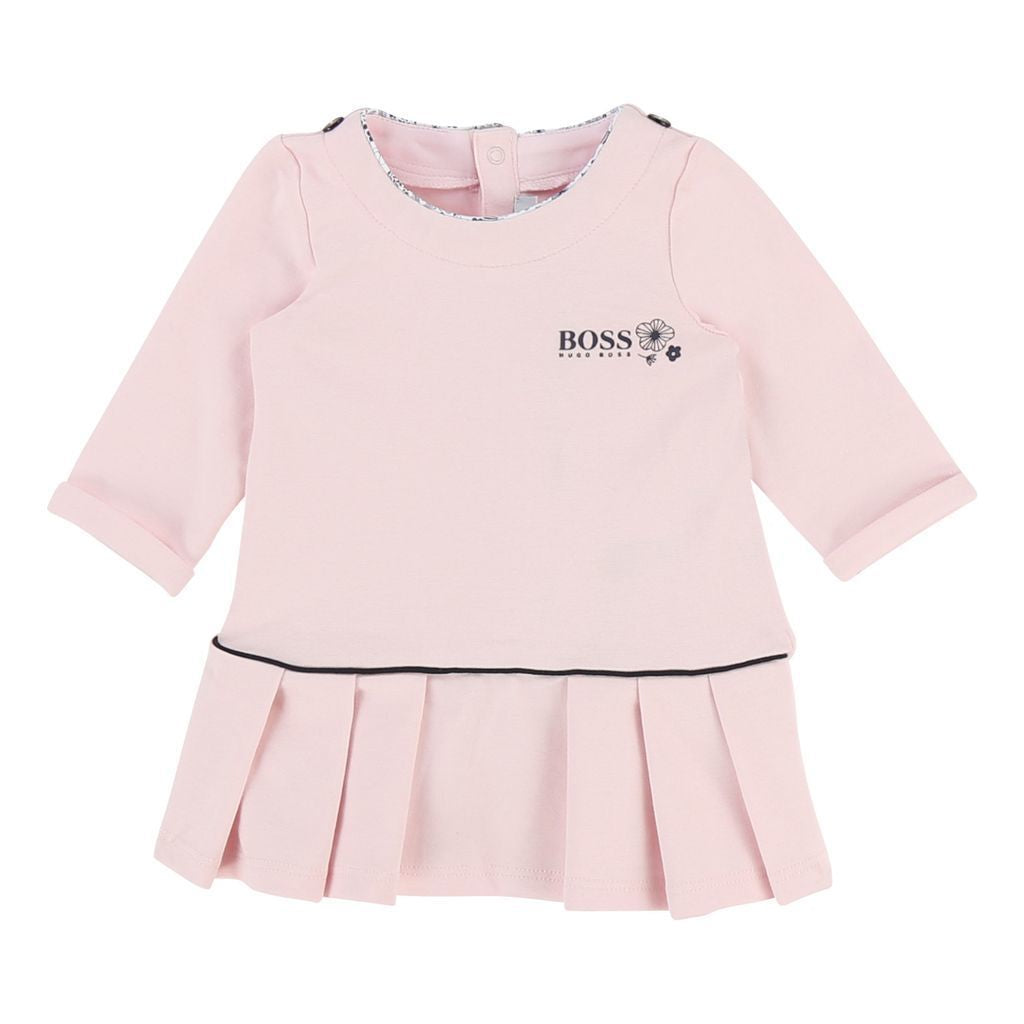 Boss Pink Long sleeve Dress-Dresses-BOSS-kids atelier