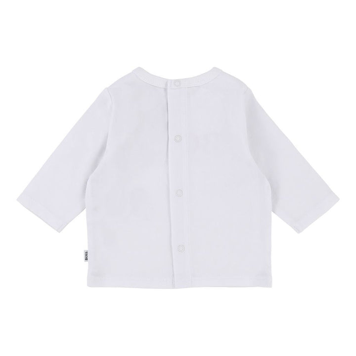 Boss White Logo T-Shirt & Navy Pant Set-Outfits-BOSS-kids atelier