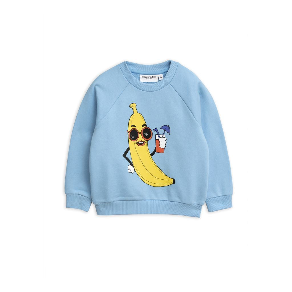 Mini Rodini Light Blue Banana Sweatshirt