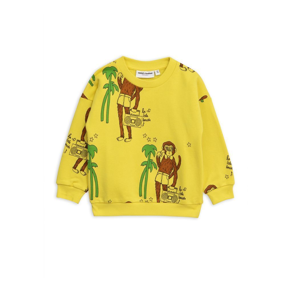 Mini Rodini Yellow Cool Monkey Sweatshirt