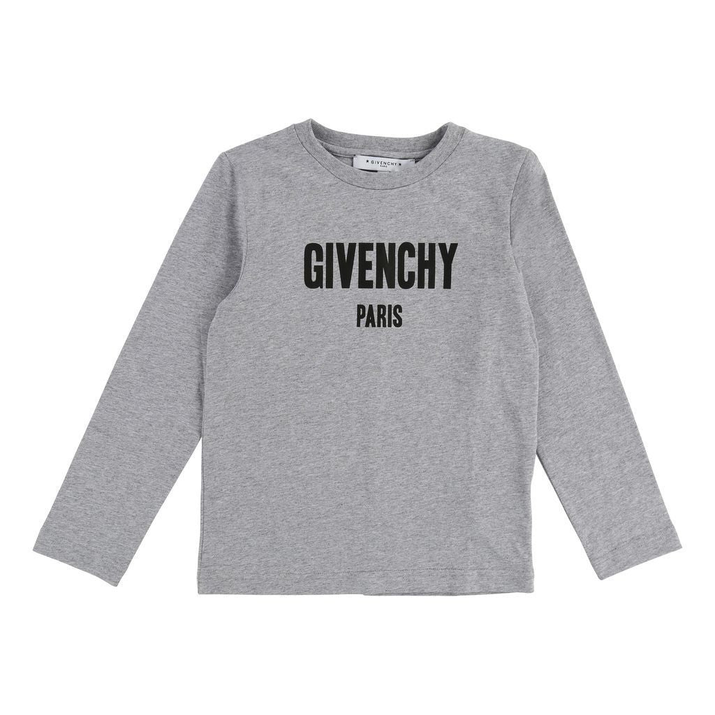 Givenchy Grey Logo Long Sleeve T-Shirt h25031-a46