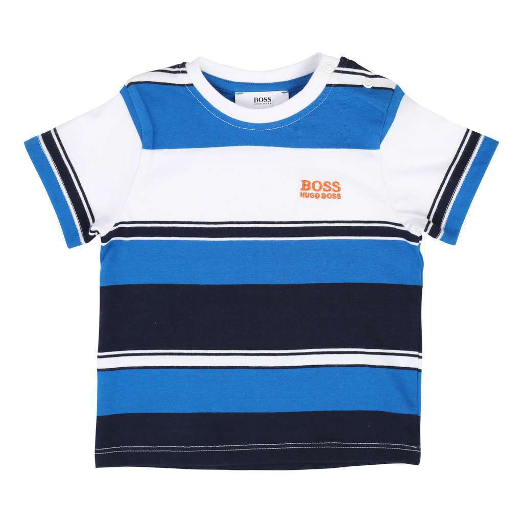 Boss Navy Blue Short Sleeves T-Shirt-j05714-v98-