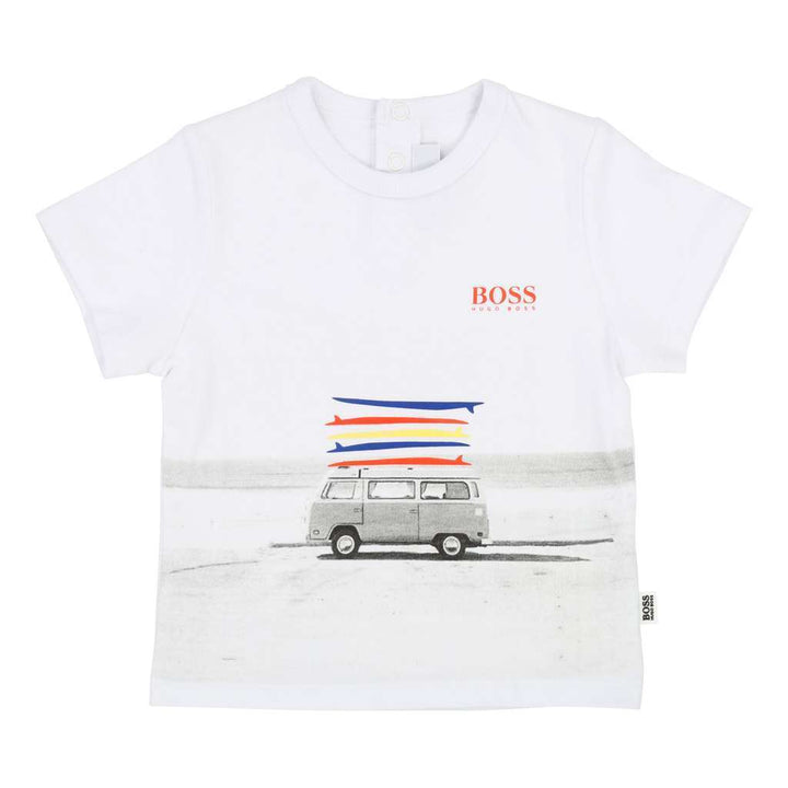 Boss White Short Sleeve T-Shirt j05719-10b-