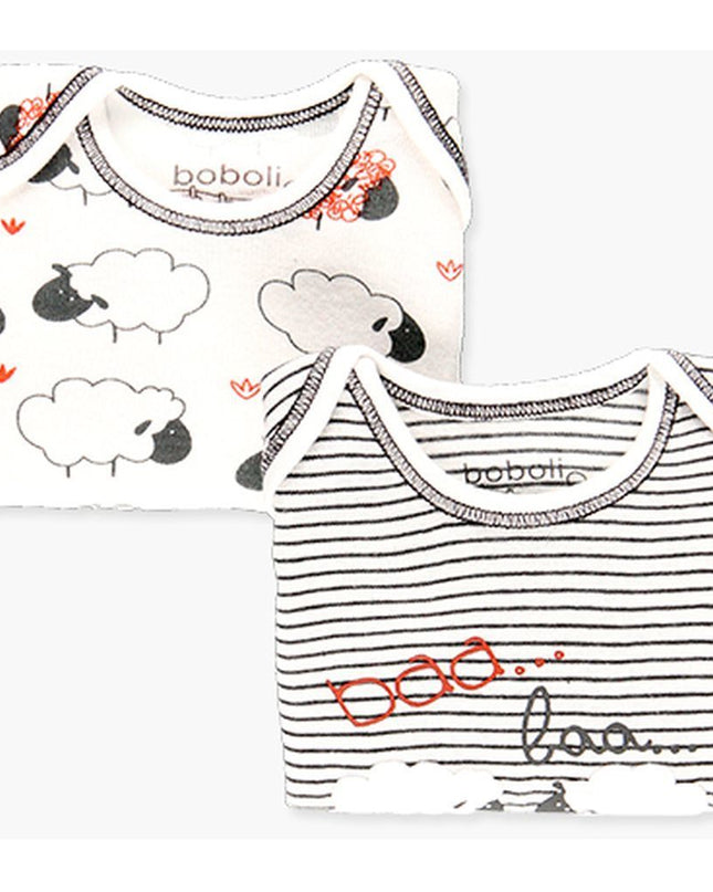 boboli-2-pack-bodysuit-set-148216-9126 striped black white baby girl