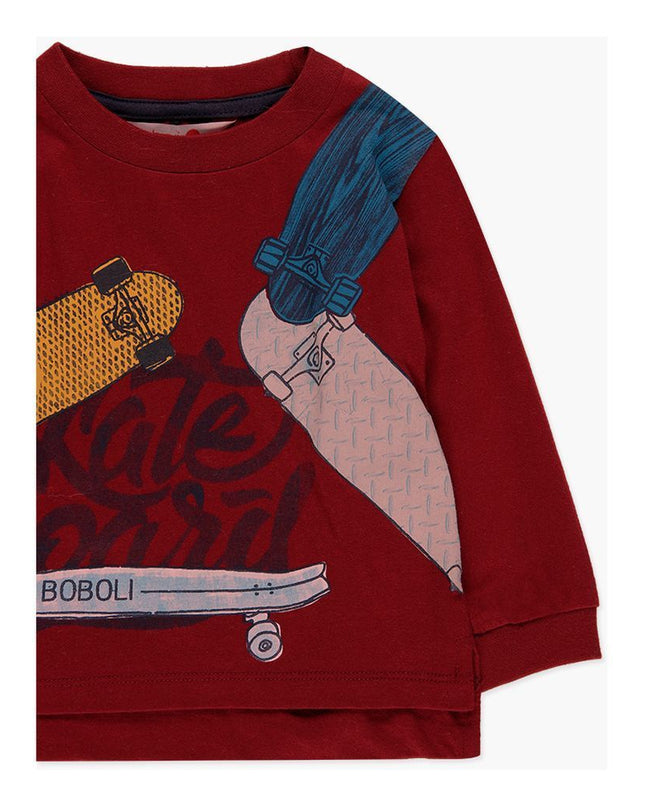 boboli-maroon-knit-t-shirt-318013-3640