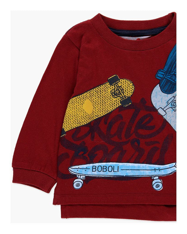 boboli-maroon-knit-t-shirt-318013-3640