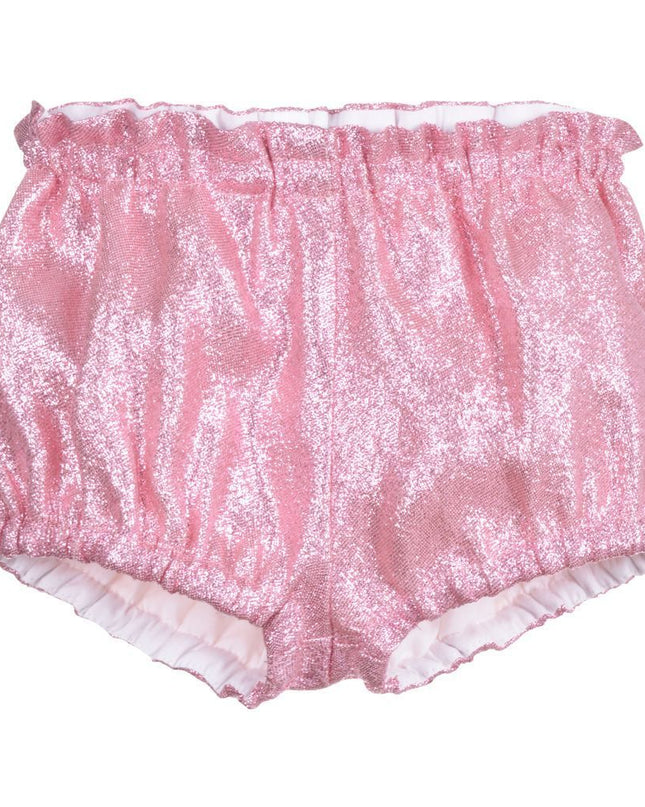 Pink Scalloped Bodice Dress+Bloomers