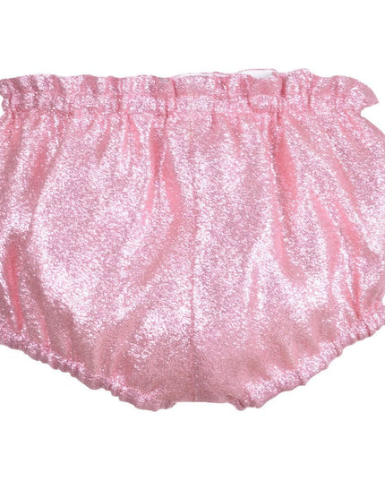 Pink Scalloped Bodice Dress+Bloomers