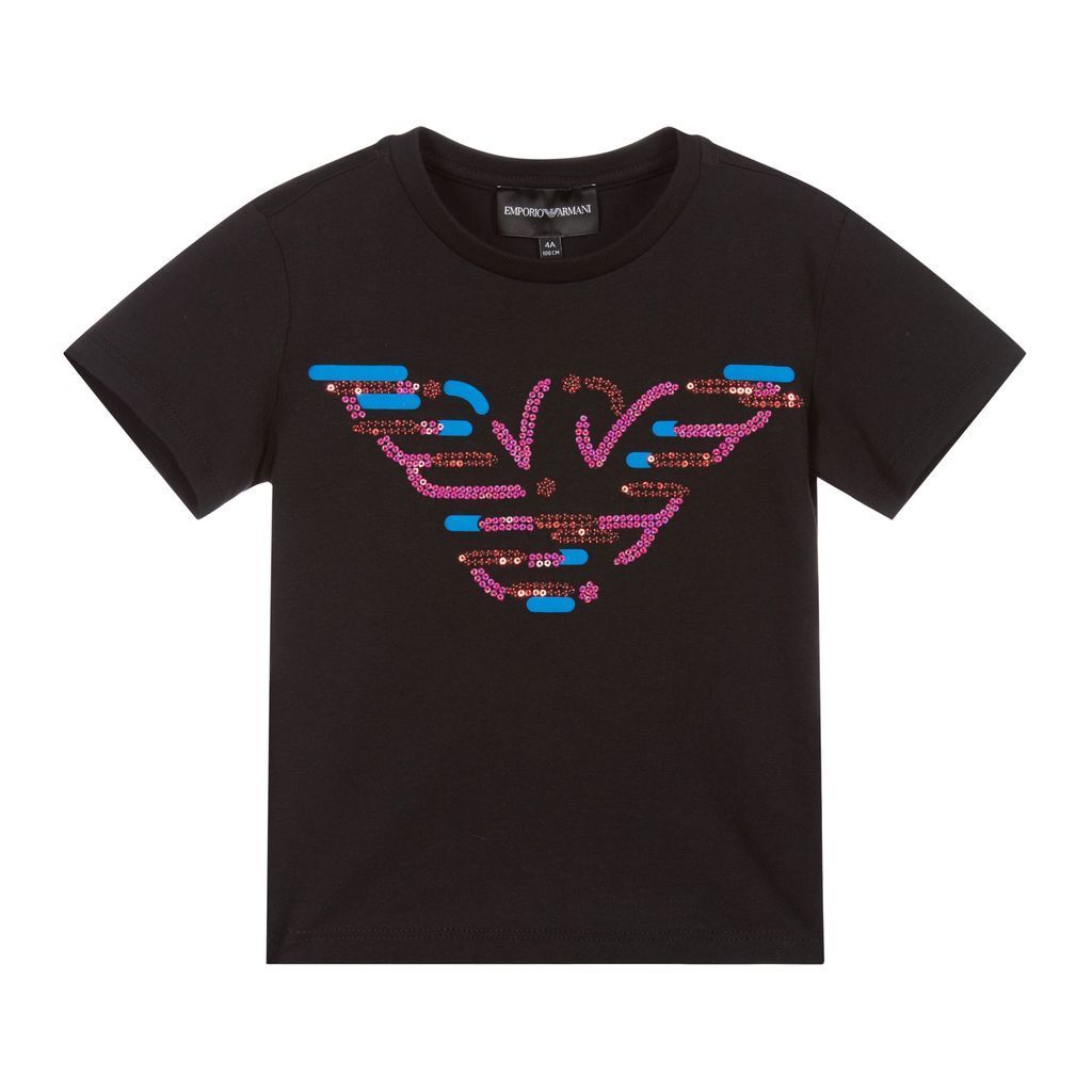 Black Sequin Logo T-shirt