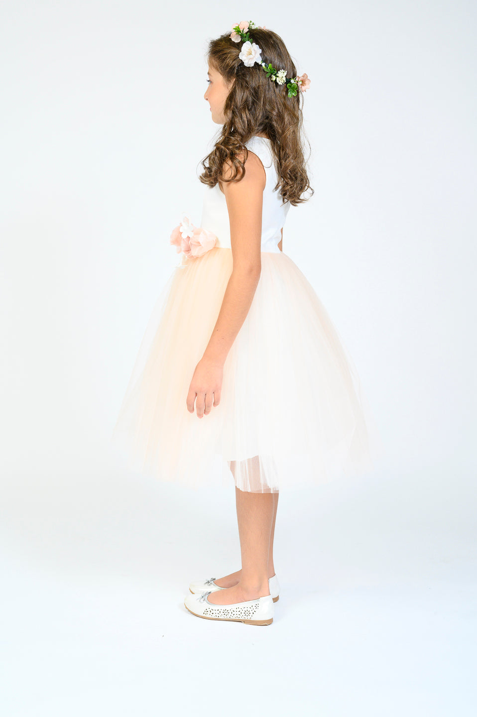 tulleen-2567-White & Pink Tulle Dress