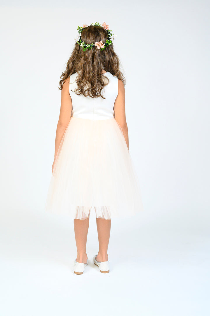 tulleen-2567-White & Pink Tulle Dress