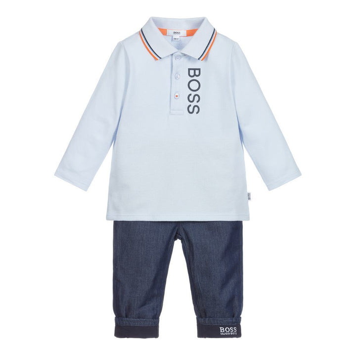 kids-atelier-boss-baby-boy-infant-toddler-blue-logo-polo-trousers-set-j9k065-z40