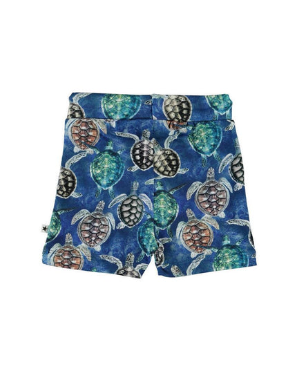 Blue Turtle Print Shorts