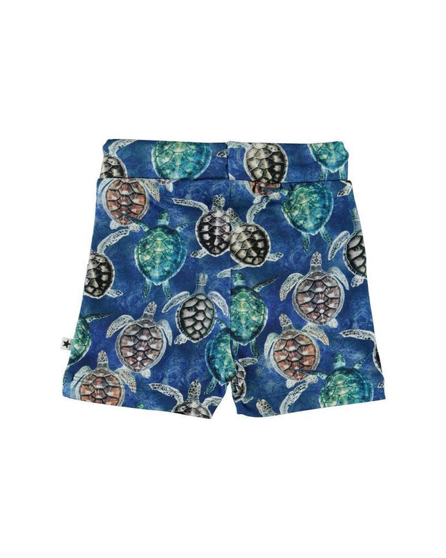 Blue Turtle Print Shorts