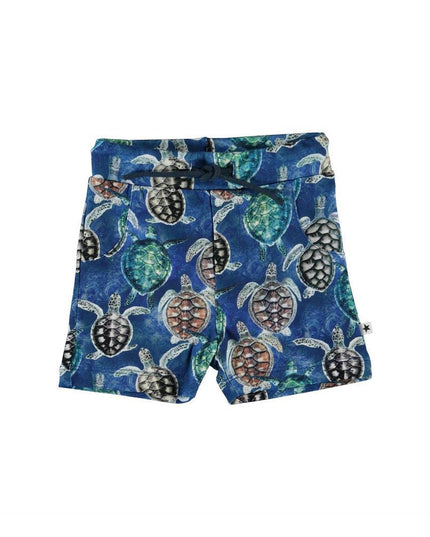 Blue Turtle Print Shorts