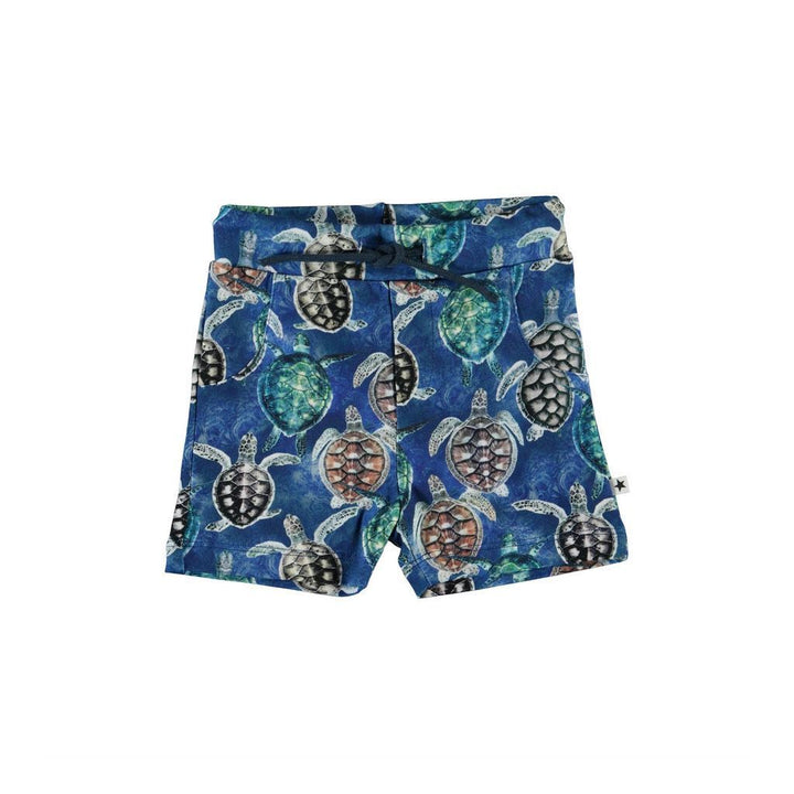 Blue Turtle Print Shorts