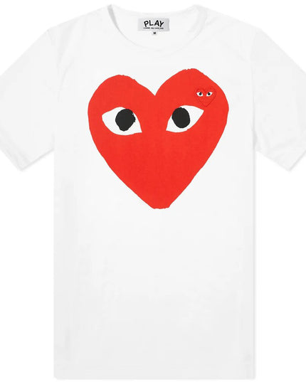 White Double Heart Eyes T-Shirt