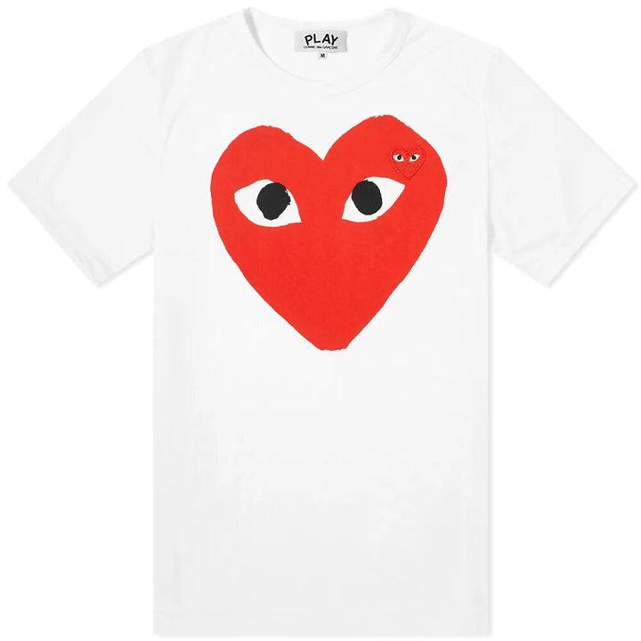 White Double Heart Eyes T-Shirt