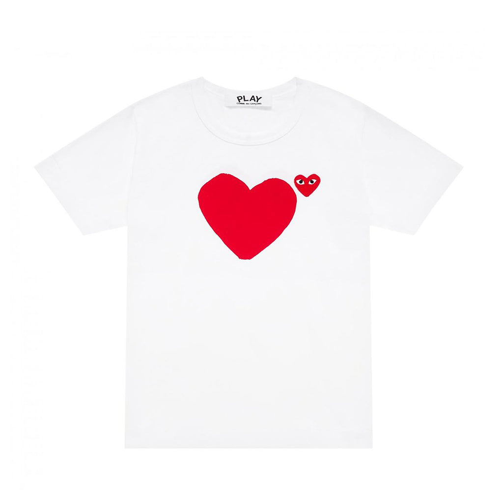 White Embroidered Heart T-Shirt