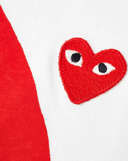White Dotted Double Heart T-Shirt