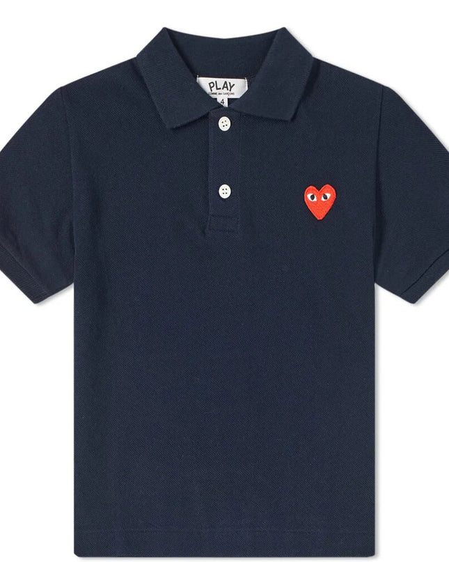 Navy Heart Polo