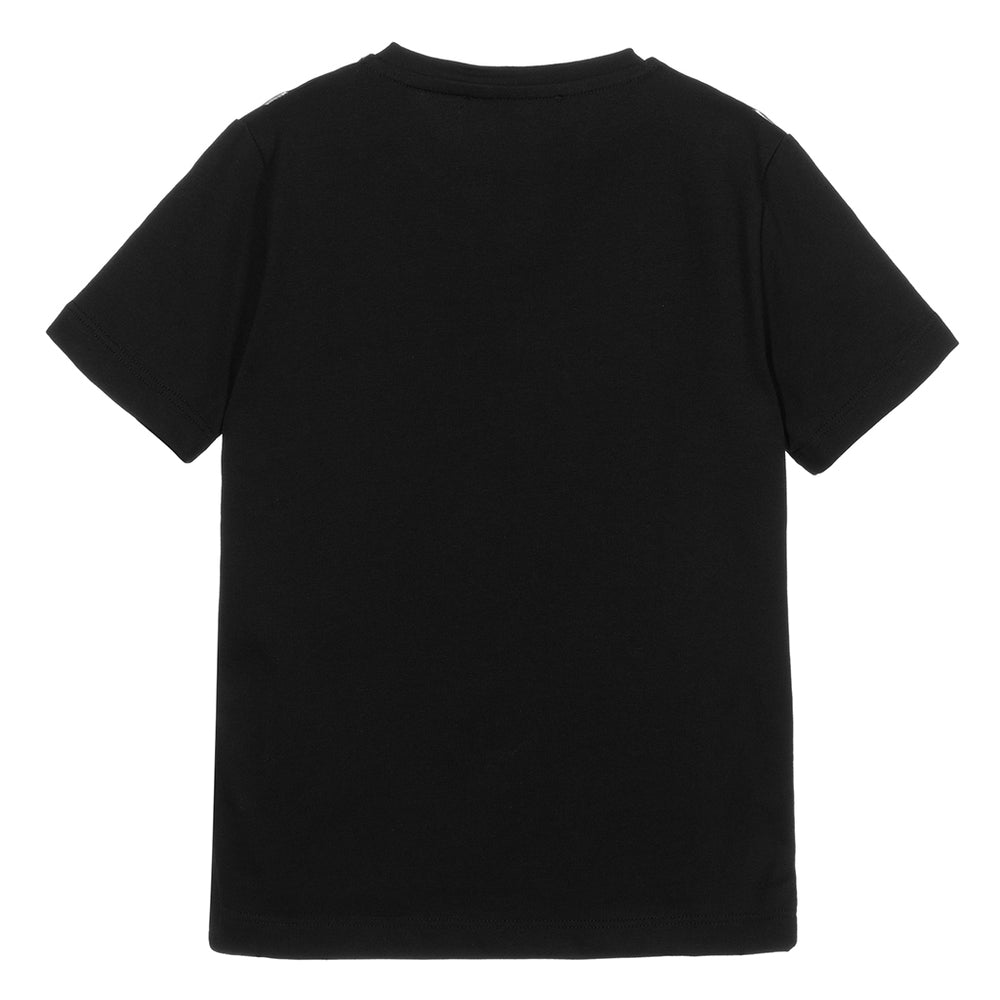 versace-Black & Gold Crystal Logo T-Shirt-1000239-1a01577-2b130