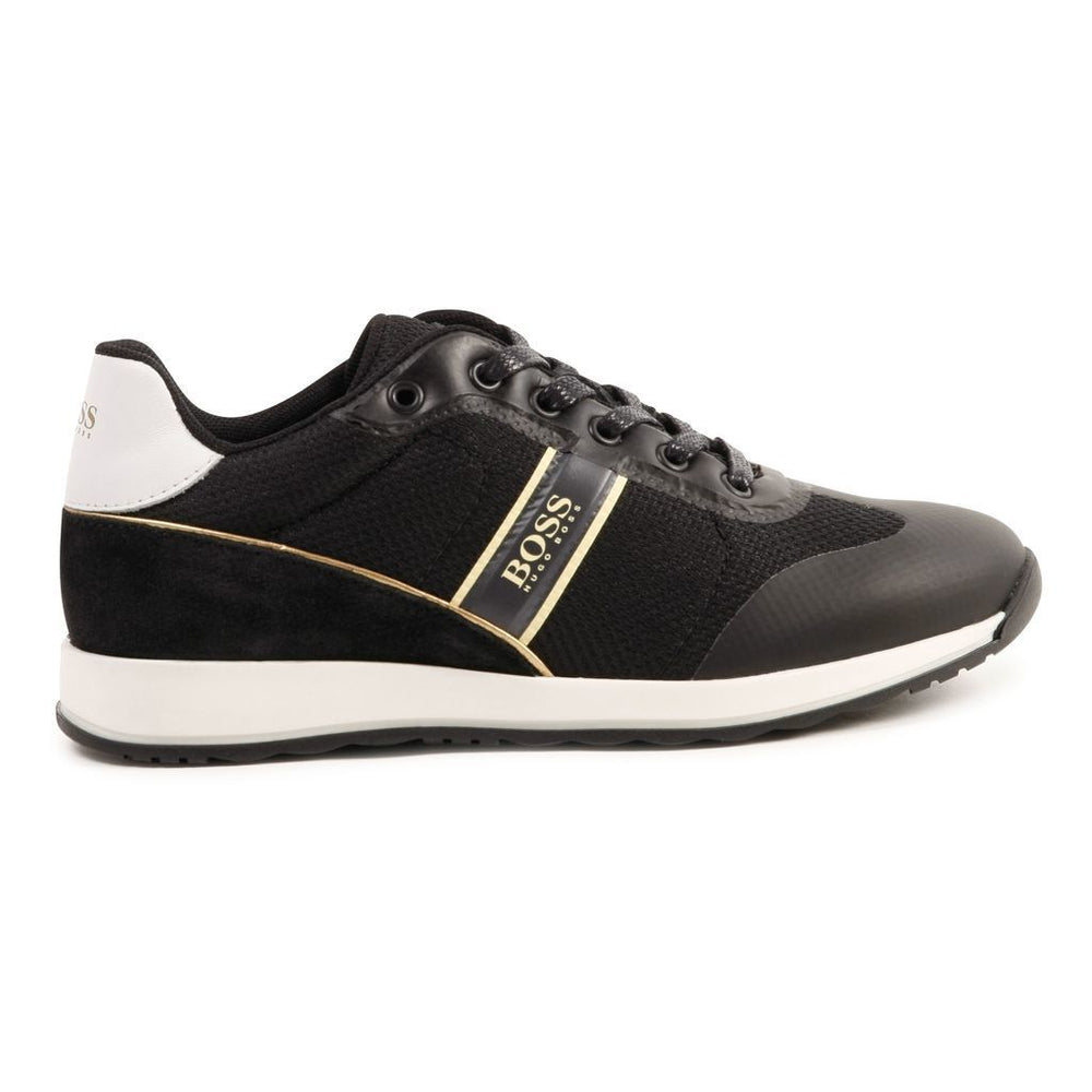 boss-Black & Gold Logo Shoes-j29257-09b