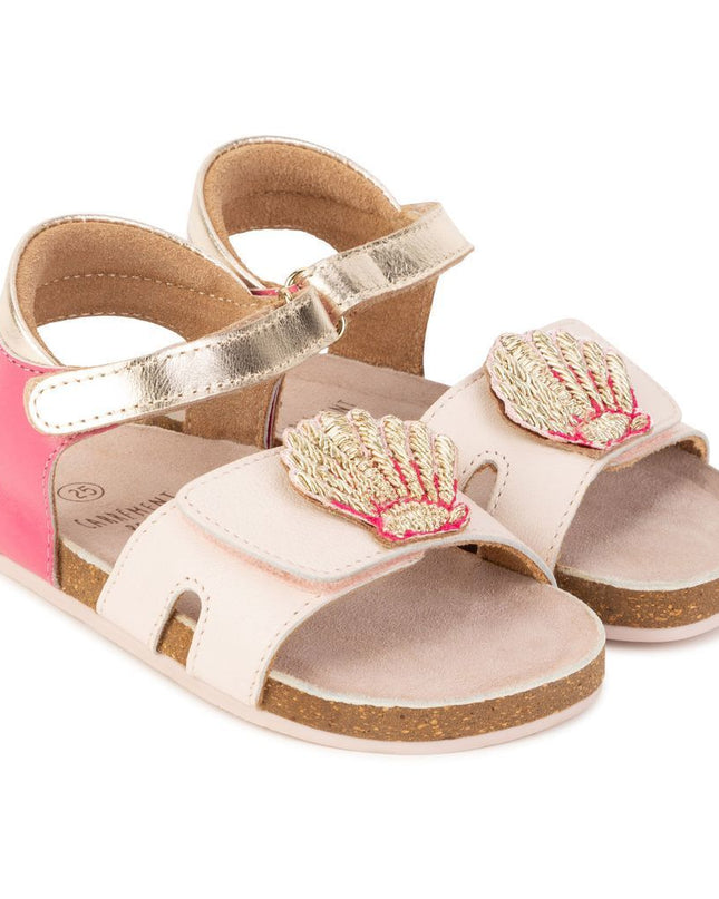 Beige Crown Strap Sandals