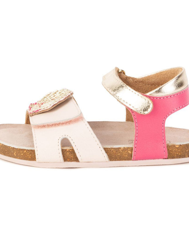 Beige Crown Strap Sandals