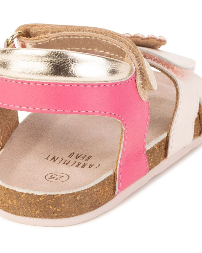 Beige Crown Strap Sandals