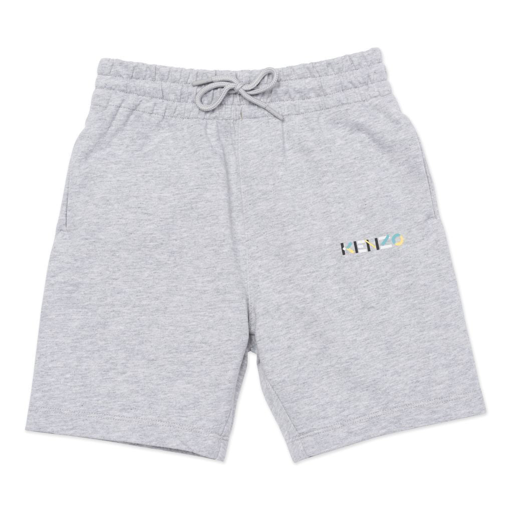 kenzo-Grey Marl Bermuda Shorts-k24035-a41