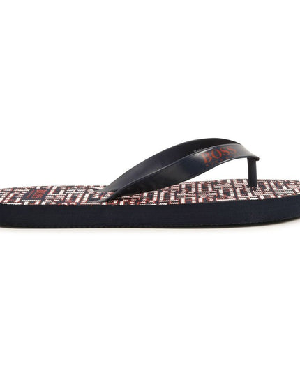boss-Navy Logo Flip Flop-j29247-849