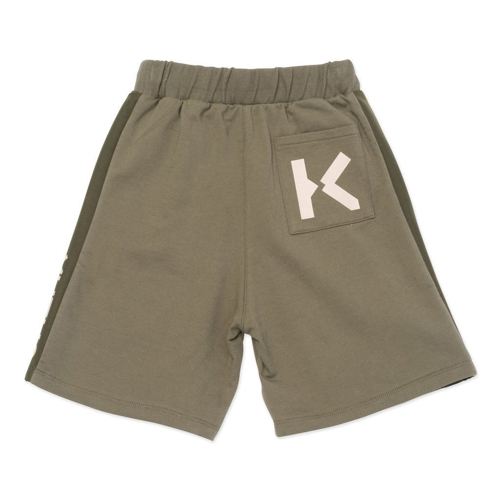 kenzo-Bermuda Green Shorts-k24037-688
