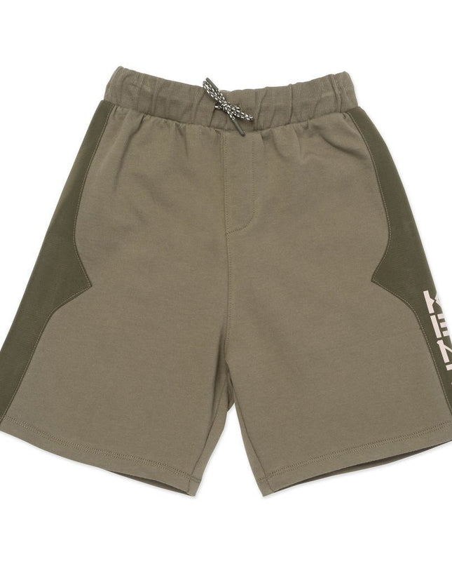 kenzo-Bermuda Green Shorts-k24037-688