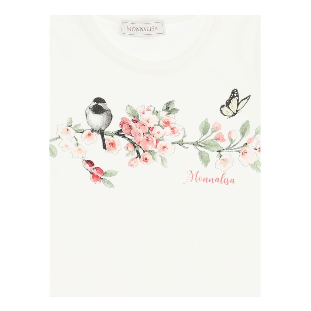 monnalisa-Girls White Floral T-Shirt-118603s8-8201-0001
