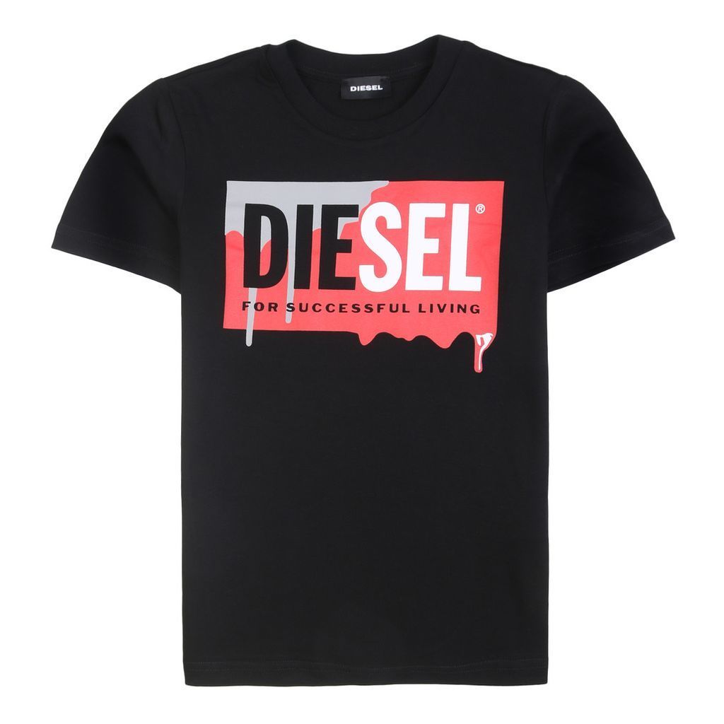 kids-atelier-diesel-children-boys-black-drip-logo-t-shirts-00j573-00yi9-k900