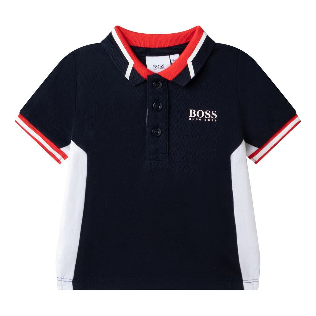 boss-Navy Logo Polo-j05883-849