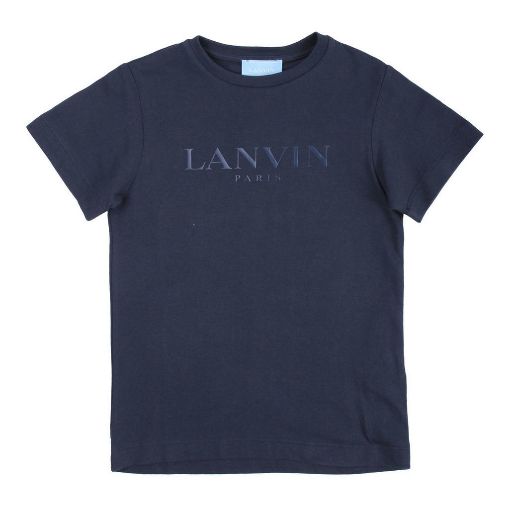 lanvin-Navy Logo T-Shirt-4i8001ib280622